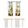 thumbnail image 6 of Fsddascl Yellow Dwarf Blackout Curtains for Bedroom/Living Room, Thermal Insulated Kitchen Curtains, Sunflower Bee Retro Green White Plaid Grommet Darkening Window Treatment Drapes 27.5"x39"x2, 6 of 6