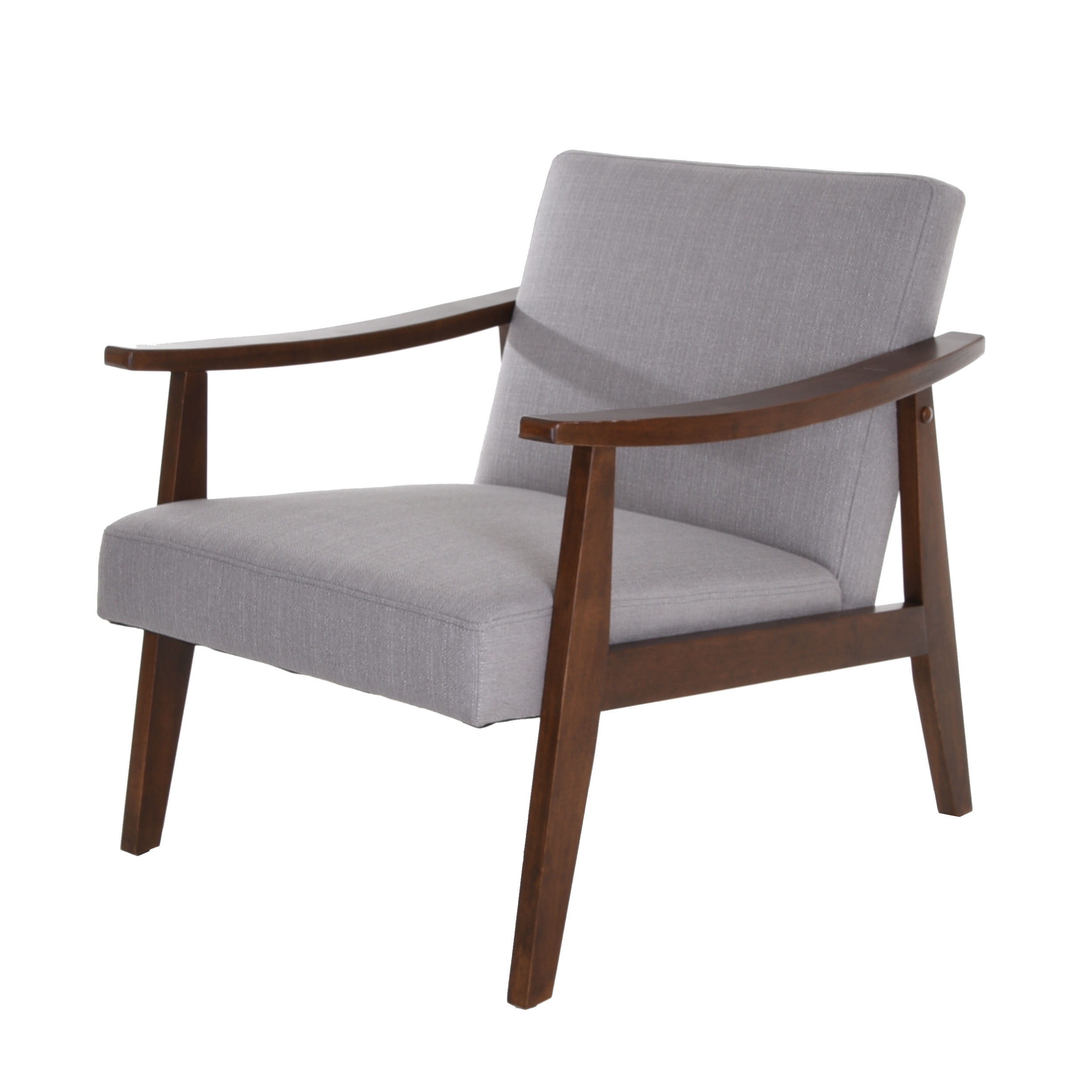 Photo 1 of Zenvida Mid Century Modern Accent Armchair Solid Hardwood Upholstered