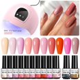 thumbnail image 1 of LILYCUTE Juego de manicura de uñas 10 piezas Juego de esmalte de uñas con secador de lámpara UV Vernis Semi permanente Soak Off Base Top Coat Nail Art UV Gel zhangmengya LED, 1 of 2