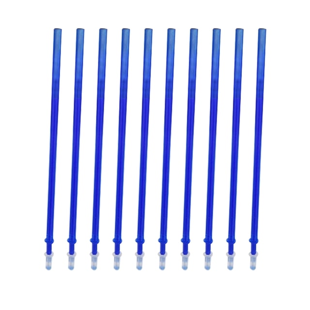 TFixol10 Pieces Blue Ink Erasable Gel Ink Pen Refills Fine Point 0.5mm Replacement Gel Pen Refills for Erasable Pens Office School Writing Stationery Supplies