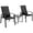 Black, variant on Gymax Grey 3PCS Outdoor Bistro Set Patio Conversation Set w/ Adjustable Backrest