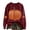 Brick Red, variant on Halloween Sweatshirts for Women Long Sleeve Crew Neck Pumpkin Print Tops Fall Casual Womens Sweatshirt