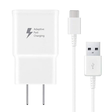 Adaptive Fast Charger Compatible with Huawei Nova 2 [Wall Charger + Type-C USB Cable] Dual voltages for up to 60% Faster Charging! WHITE