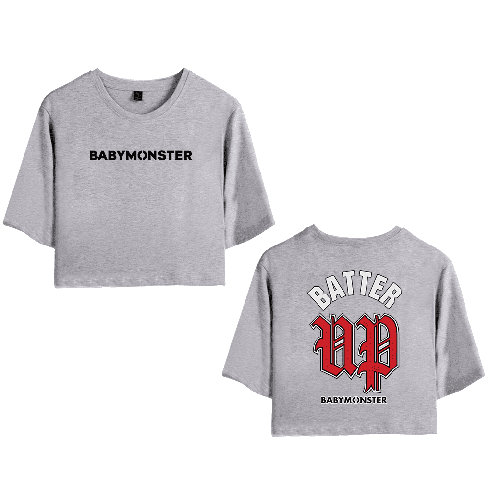 BABYMONSTER Merch Crop Top T-shirt Batter Up T Shirt Women