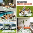 thumbnail image 4 of Modern Geometric Green Outdoor Rug for Patio/Deck/Porch, Non-Slip Large Area Rug 5 x 7 Ft, Abstract Minimalist Artwork Lines Indoor Outdoor Rugs Washable Area Rugs, Camping Rug Carpet Runner, 4 of 8