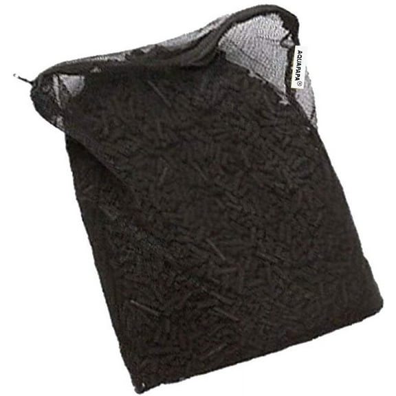 AQUAPAPA 5 lbs Activated Charcoal Carbon Pellets in 1 Mesh Media Bag for Aquarium Fish Pond Tank Canister Filter
