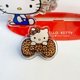 thumbnail image 4 of Clip de nota de Sanrio, clip acrílico de polipropileno, estilo ins, lindo estampado de leopardo, clip de doble cara de Hello Kitty, clip organizador de papel de prueba, 4 of 5
