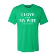 thumbnail image 2 of Wild Bobby, I Love My Wife Lets Me Go Hunting Hunting Mens Premium Tri Blend T-Shirt, Envy, Small, 2 of 3