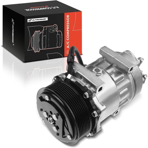A-Premium AC Compressor with Clutch Compatible with Ford F650 2004-2009 F750 2004-2009