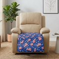 thumbnail image 4 of ZIATUBLES Recliner Chair Covers, Reclining Couch Slipcovers Seat Cushion, Anti-Slip Sofa Cover for Dogs Pets, Washable Furniture Protector, 38.58 x 24.40 Inches, Blue American Flag Stick Print, 4 of 8