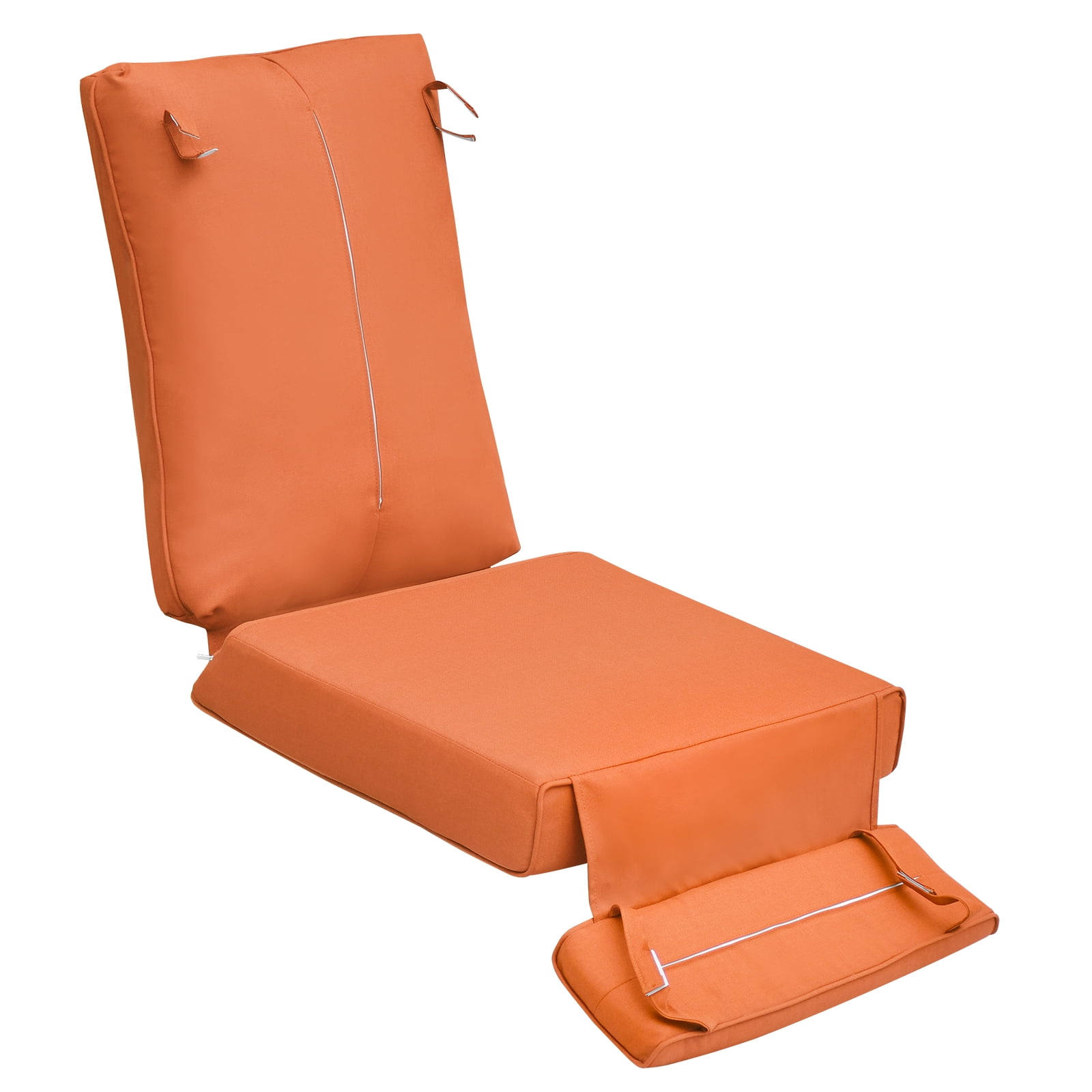 UMI Patio Recliner Cushion Cover, Orange – Outdoor Replacement Seat & Back Cover for Wicker Chair, Waterproof & Removable, 27.6" x 23" x 26.7"