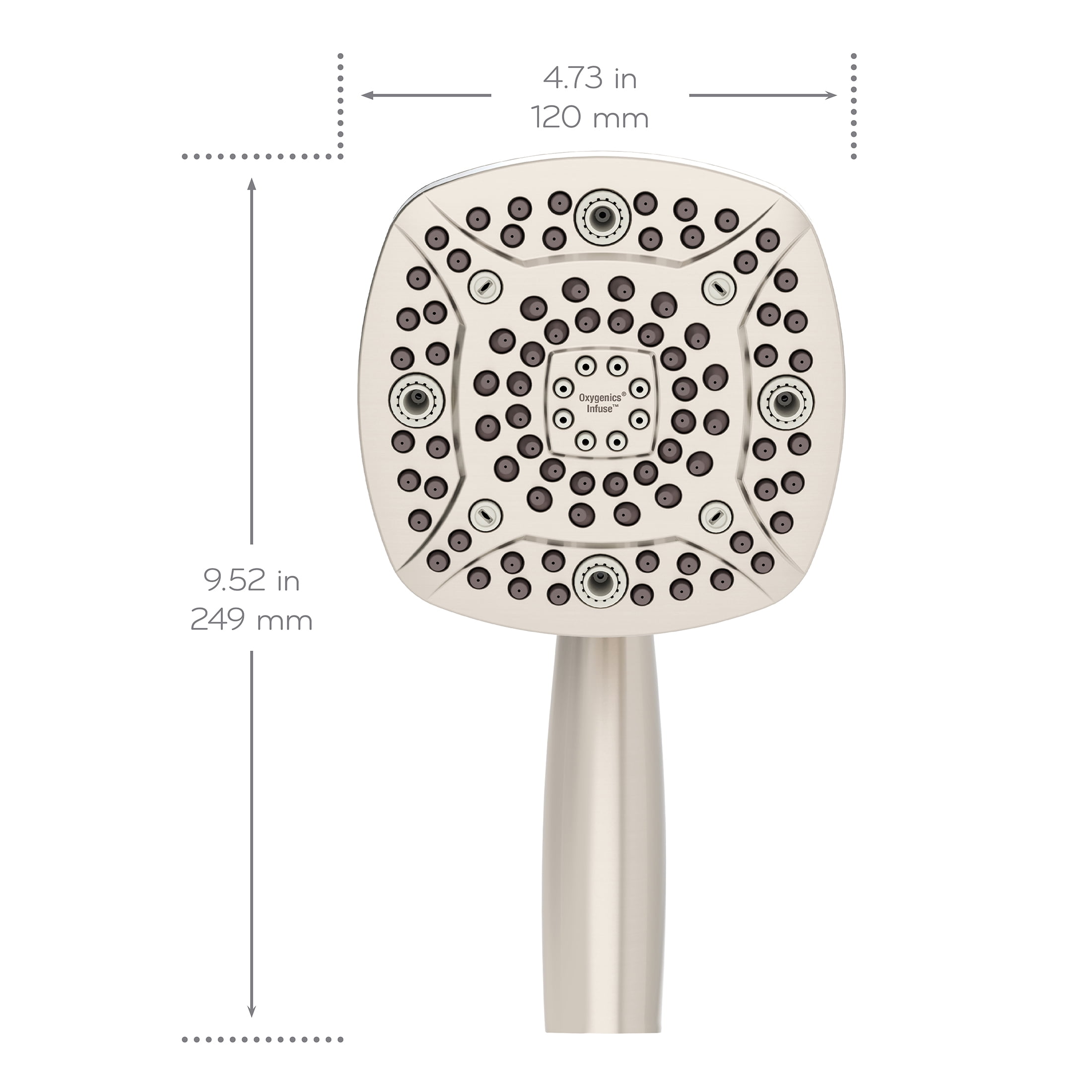 Oxygenics Infuse 7-Setting Handheld Shower Head in Brushed Nickel