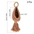thumbnail image 3 of Macrame Plant Hangers, Different Tiers Handmade Cotton Rope Hanging Planters Set Flower Pots Holder Stand for Indoor Outdoor Boho Home Decor,Brown, 3 of 7