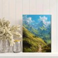 thumbnail image 2 of Qisvanset 12x16 Inch Abstract Geometric Orbs Teal Gold Canvas Print Wall Art, 2 of 5