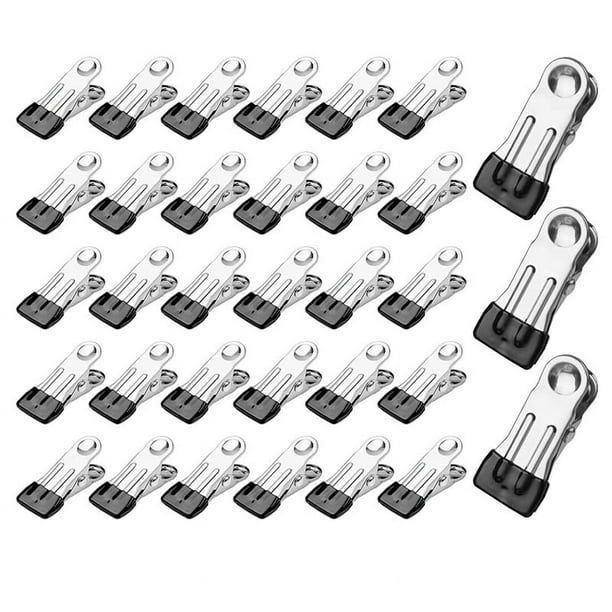 60 Pinzas para Cubiertas de Piscinas de Acero Inoxidable, Pinzas para Cubiertas de Piscinas, para Colgar Ropa