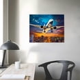 thumbnail image 3 of Nawypu  Modern Airplane Wall Art Picture Airplane Flying in The Colorful Sky Canvas Wall Art Aircraft Wall Posters for Boys Room Living Room Decor, 3 of 4