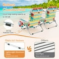 thumbnail image 6 of Goplus 2 PCS Folding Beach Chair Lightweight Aluminum Camping Chair with Storage Bag Multicolor, 6 of 10