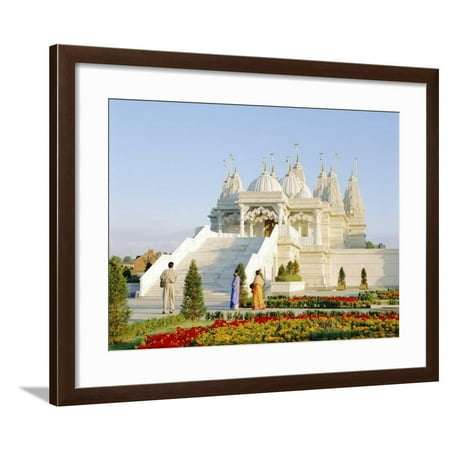 Indian Mandir The Shri Swaminarayan Mandir Hindu Temple, Neasden, London, England, UK Framed Print Wall Art By Adina Tovy ()