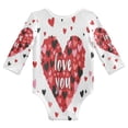thumbnail image 5 of Ttddzy 100% Cotton Baby Bodysuits, Long sleeves with drop shoulders Design, Romantic Valentine's Day for 3-24M, 5 of 6