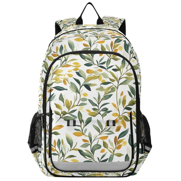 FORMRS Unisex School Backpack 17" Student Travel Bag with Laptop Compartment, Autumn Greenery