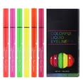 thumbnail image 2 of Eyeliner 6 Colors Glow in the Dark Makeup Glitter Eye Liner Blacklight Liquid Eyeliner Set for Festival Face Painting for Women Rave Accessories for Party 1.5ml Makeup Organizers, 2 of 9