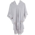 thumbnail image 1 of LinYooLi Wrap Shawl Poncho Cape for Women Oversized Solid Color Hooded Pashmina with Tassels Cold Weather, 1 of 5