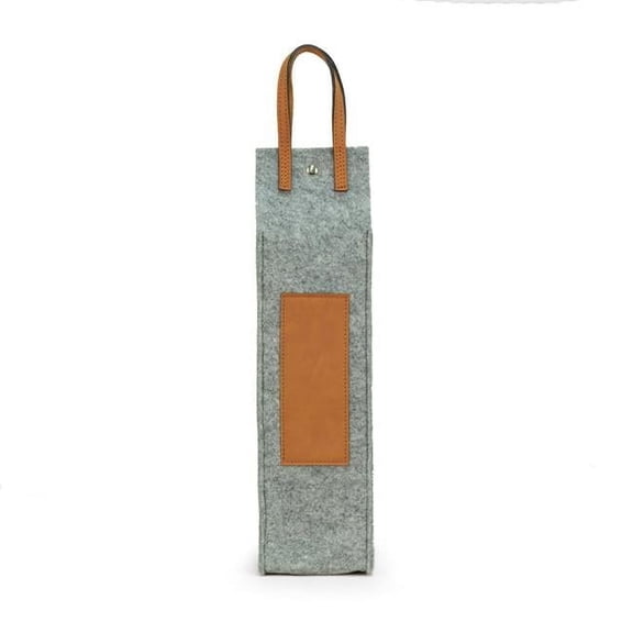 Bey-Berk International BS113N Wine Caddy with Grey Felt & Brown Triming