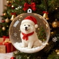 thumbnail image 1 of Adorno navideño transparente en forma de bola con escena de animales en miniatura | Colgante de cristal para árbol | Decoración navideña para el hogar | Adorno festivo para colgar en el árbol, 1 of 6
