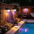 2pcs Semicircular Solar Induction Wall Lamps with Omnidirectional ...