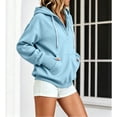 thumbnail image 6 of Asgosdo Hoodies for Women Long Sleeve Button Collar Drawstring Hooded Tops Loose Fit Sweatshirts Comfy Casual Winter Pullover, 6 of 6