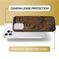 thumbnail image 6 of Case Yard Wooden Case for iPhone-11-Pro-Max Soft TPU Silicone cover Slim Fit Shockproof Wood Protective Phone Cover for Girls Boys Men and Women Supports Wireless Charging Doodle Tiger Face Design, 6 of 7