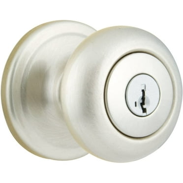 Kwikset CP740J-15S Clear Pack Juno Entry Lock Smart Key Satin Nickel Finish