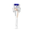 thumbnail image 5 of ANGARA Natural 1.45 ct Tanzanite and Diamond Twisted Vine Ring in 14K White & Rose Gold for Women (Size-7mm) | December Birthstone, Anniversary, Jewelry Gift for Women | Natural Tanzanite Ring, 5 of 10