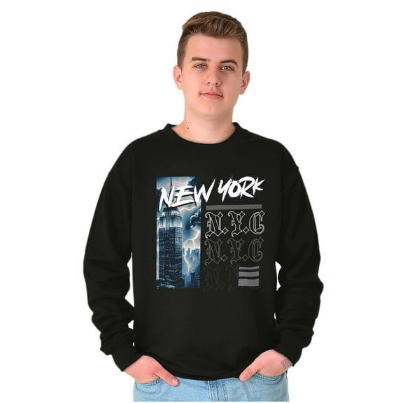 New York Empire State Lightning Sweatshirt for Men or Women Brisco Brands S