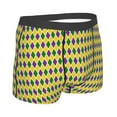 thumbnail image 3 of Naloa Mardi Gras Purple Yellow Plaid Print Mens Underwear - Boxers for Men, Classic Briefs for Men, 3 of 9