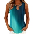 thumbnail image 4 of Ounisa Womens Tank Tops Summer Sleeveless Ribbed Knit Sexy Shirts Casual Cut Out Ring Keyhole Neck Tanks, 4 of 6