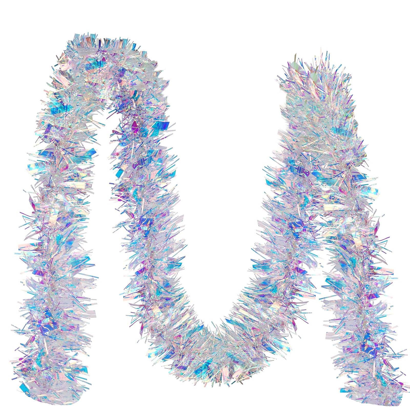 Metallic Tinsel Garland,Christmas Home Storage Bag,Colorful Twist Streamers for Christmas Decorations,Birthday Party Supplies,Indoor Outdoor Hanging Garlands for Tree,Wall,Festive Party Decor