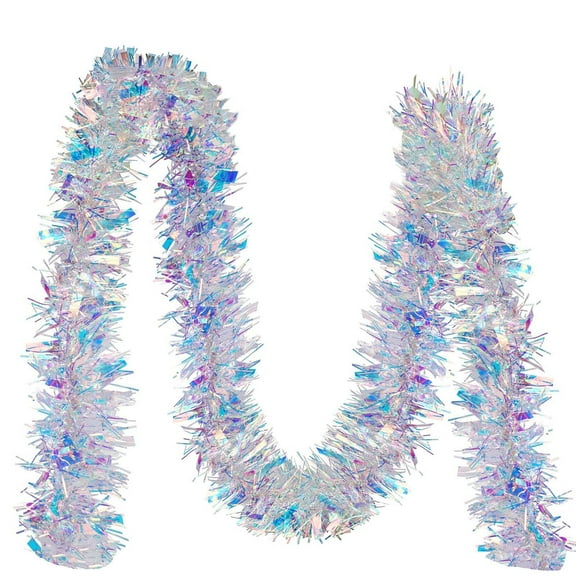 Tinsel Garland for Party Decorations, Colorful Metallic Twist Streamers for Christmas Tree, Halloween,Birthday Party Supplies,Indoor&Outdoor Hanging Garlands for Festive Celebrations and Gatherings