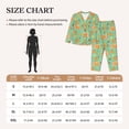 thumbnail image 4 of KLL Cute Shiba And Pumpkins Print Women's Long Sleeve Pajamas with Pants Sleepwear Loungewear 2 Set-Small, 4 of 8