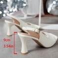 thumbnail image 5 of Abomasnow Womens Mid Heel Peep Open Toe Pumps Ankle Strap Slingback Buckle Prom Wedding Dress Basic Classic 3.2 Inches Heels, 5 of 9