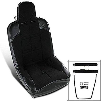 Spec-D Tuning RS-OR98604 1x JDM Bucket Style Off-Road Sport Racing Seat Black PVC