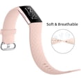 thumbnail image 2 of Wepro Waterproof Bands Compatible with Fitbit Charge 4 / Charge 3 / Charge 3 SE for Women Men, 3-Pack, Small, Large/Pink Sand/Slate Gray/Black, 2 of 7