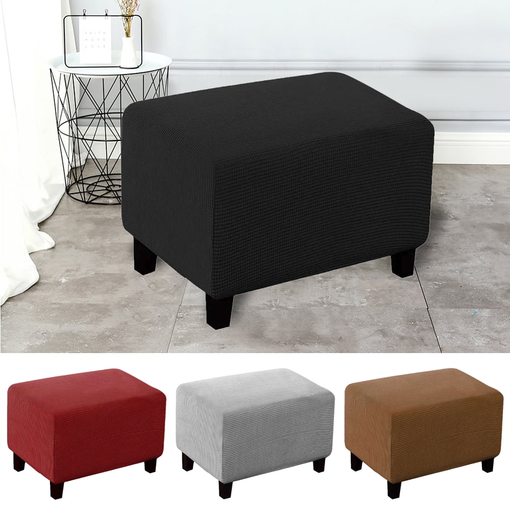 Details about   Stretch Footstool Chair Covers Jacquard Seat Slipcover Dustproof Protector Decor