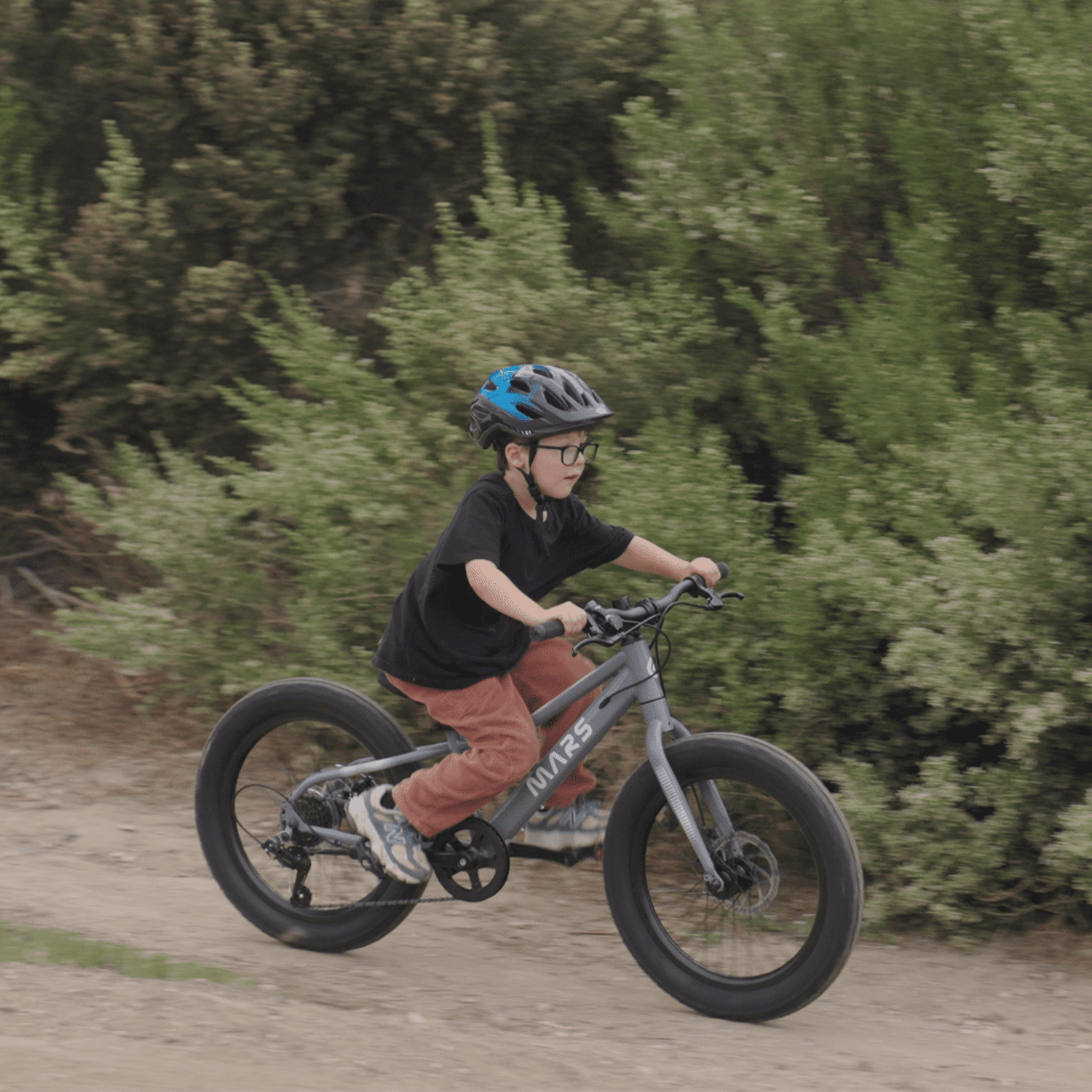 Glerc Mars Kids Mountain Bike, 20 Inch Fat Tire Bike for Teen Ages 6-12 Year Old, Bicycle with 2.8-Inch Wide Tires and 6 Speed Drivetrain,Gray