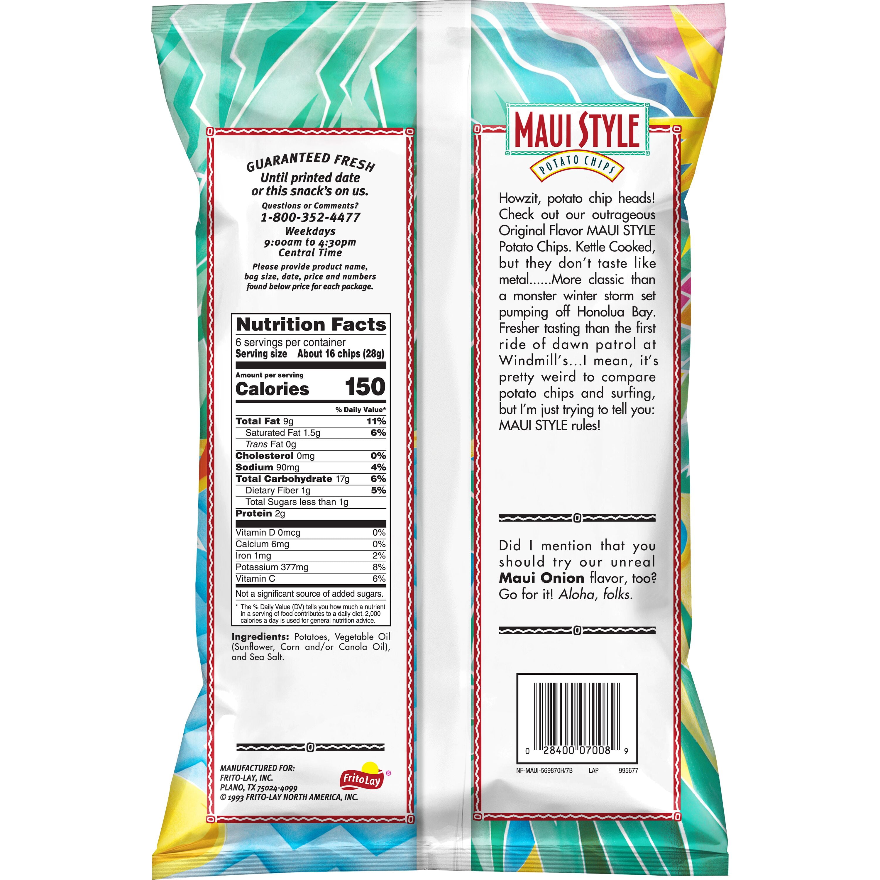 Maui Style Potato Chips, 6 oz.