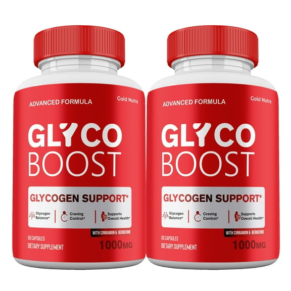 Glyco Boost Capsules, Glycogen Supplement, Maximum Strength, GlycoBoost Blood Support Pills All Natural, 30 Day Supply per Bottle (2 pack)