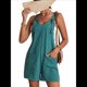 thumbnail image 1 of Cortos de Verano A para Mujer, Casuales Sin Mangas con Bolsillos Verde XL, 1 of 8