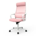 thumbnail image 3 of Furniture of America Celciana Executive Chair with Lumbar Support & Swivel, 275 lb. Capacity, Pink and White, 3 of 10