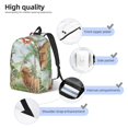 thumbnail image 3 of Disketp Watercolor African Animals Wildlife print Canvas Backpack Lightweight Travel Daypack Student Rucksack Laptop Backpack-Medium, 3 of 5