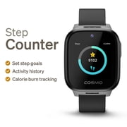 JrTrack 5 Kids Smart Watch by Cosmo | Best Kid-Safe Phone Watch | Precision Real-Time GPS Tracking | Call, Text, Activity, School Settings | Spotify Music | Parental Controls | SOS & Safety Alerts